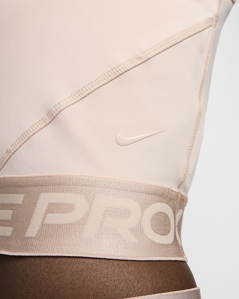 Nike Pro Dri-FIT Women's Crop Top - Particle Beige