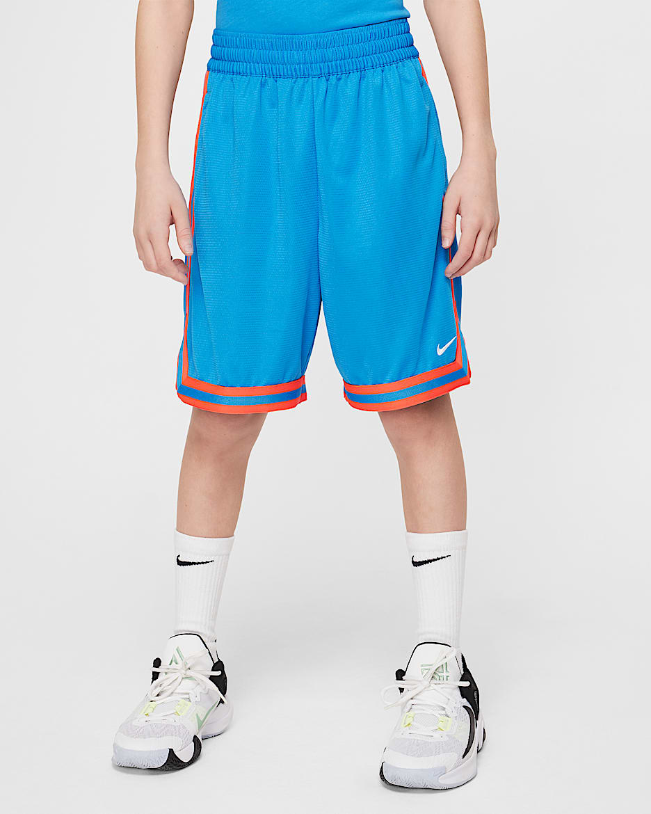 Shorts de básquetbol para niños talla grande Nike Dri-FIT DNA - Azul foto claro/Blanco