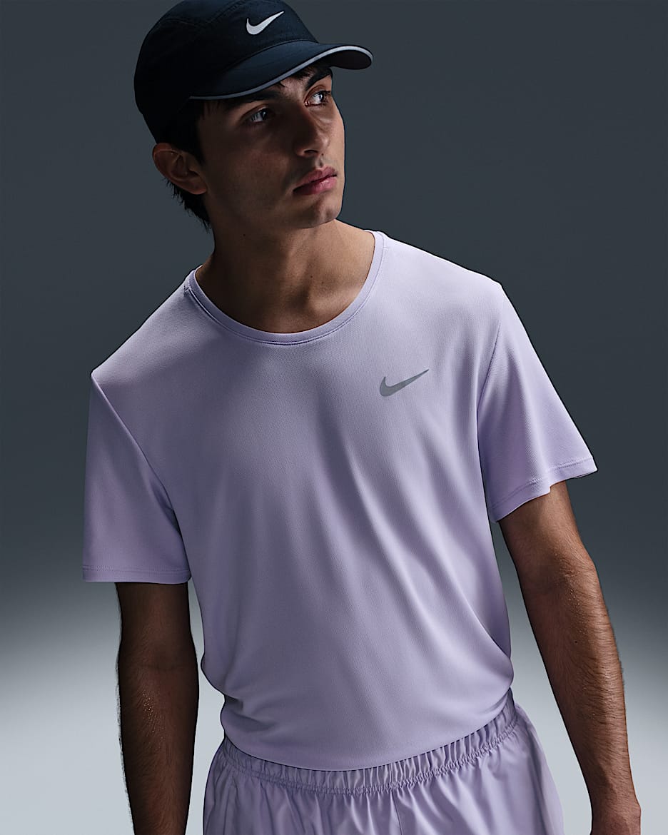 Nike Miler Men's Dri-FIT UV Short-Sleeve Running Top - Hydrangeas