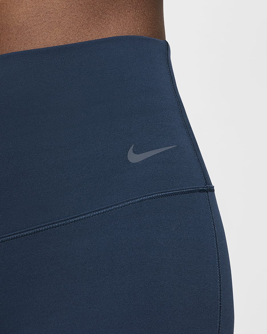 Legging évasé taille haute Nike Zenvy pour femme - Armory Navy/Noir