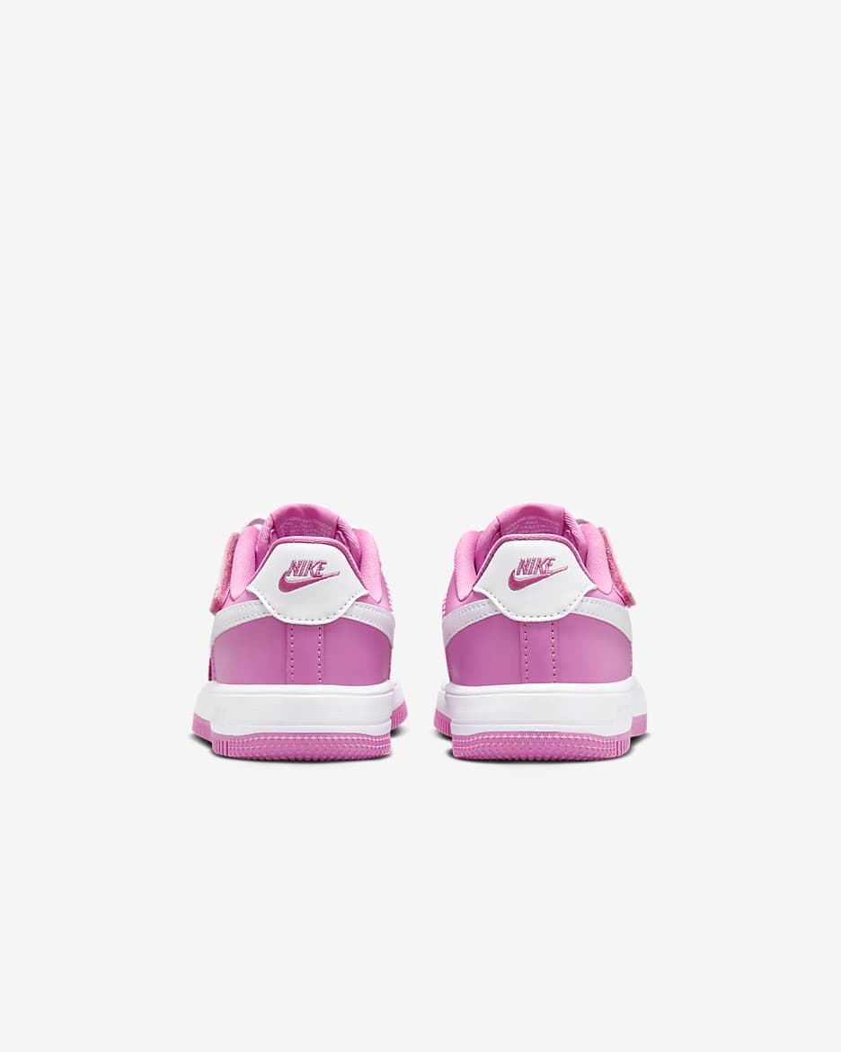 Nike Force 1 Low EasyOn Younger Kids' Shoes - Playful Pink/White