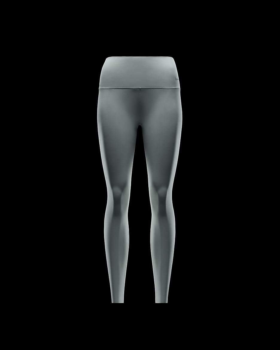 Legging 7/8 à taille haute et maintien léger Nike Zenvy pour femme - Light Army/Noir