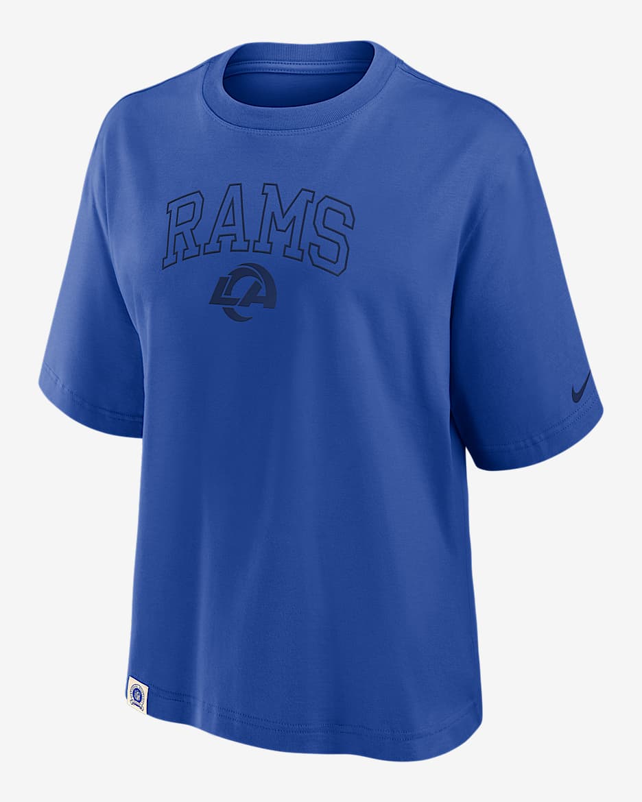 Los Angeles Rams Arch Boxy Women's Nike NFL T-Shirt - Game Royal