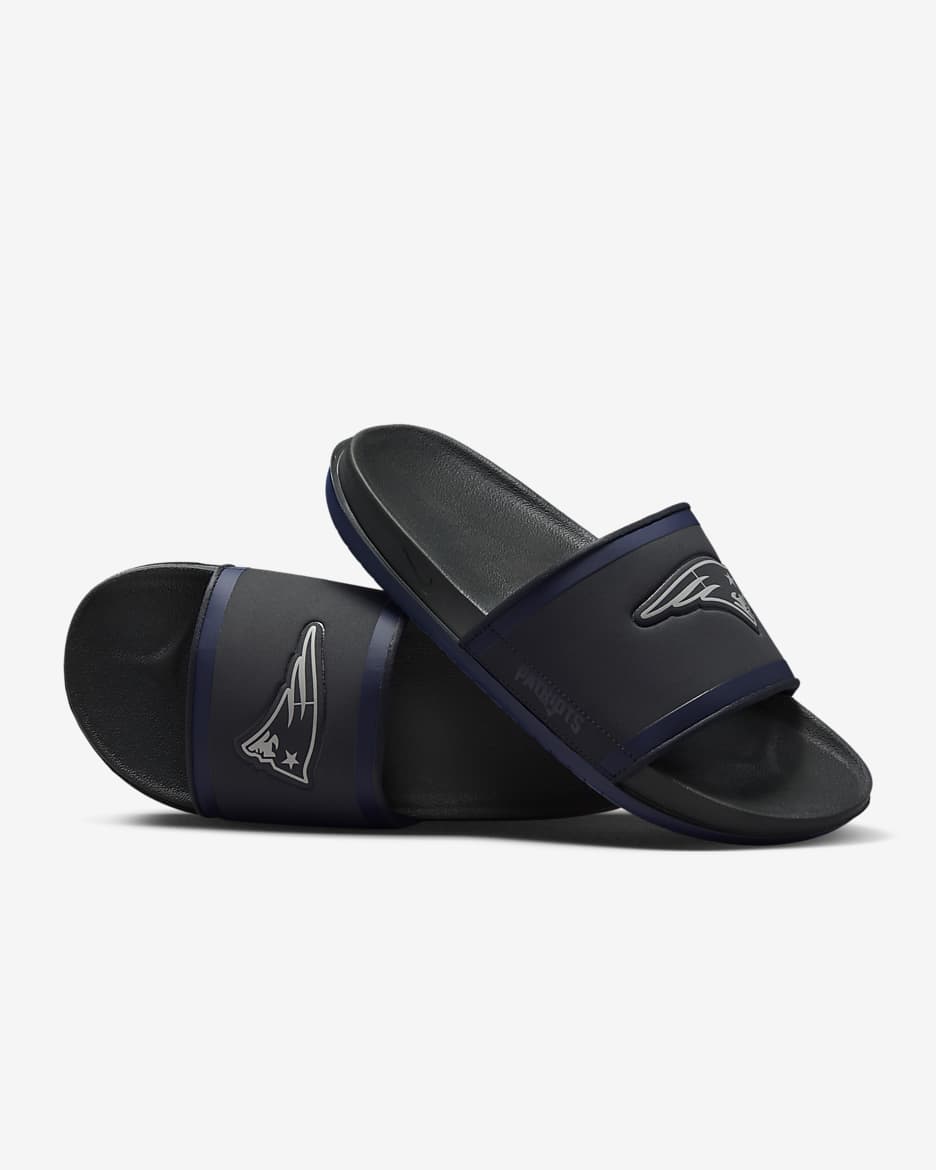 Nike Offcourt (NFL New England Patriots) Chancla - Antracita/Azul marino universitario/Plata medio