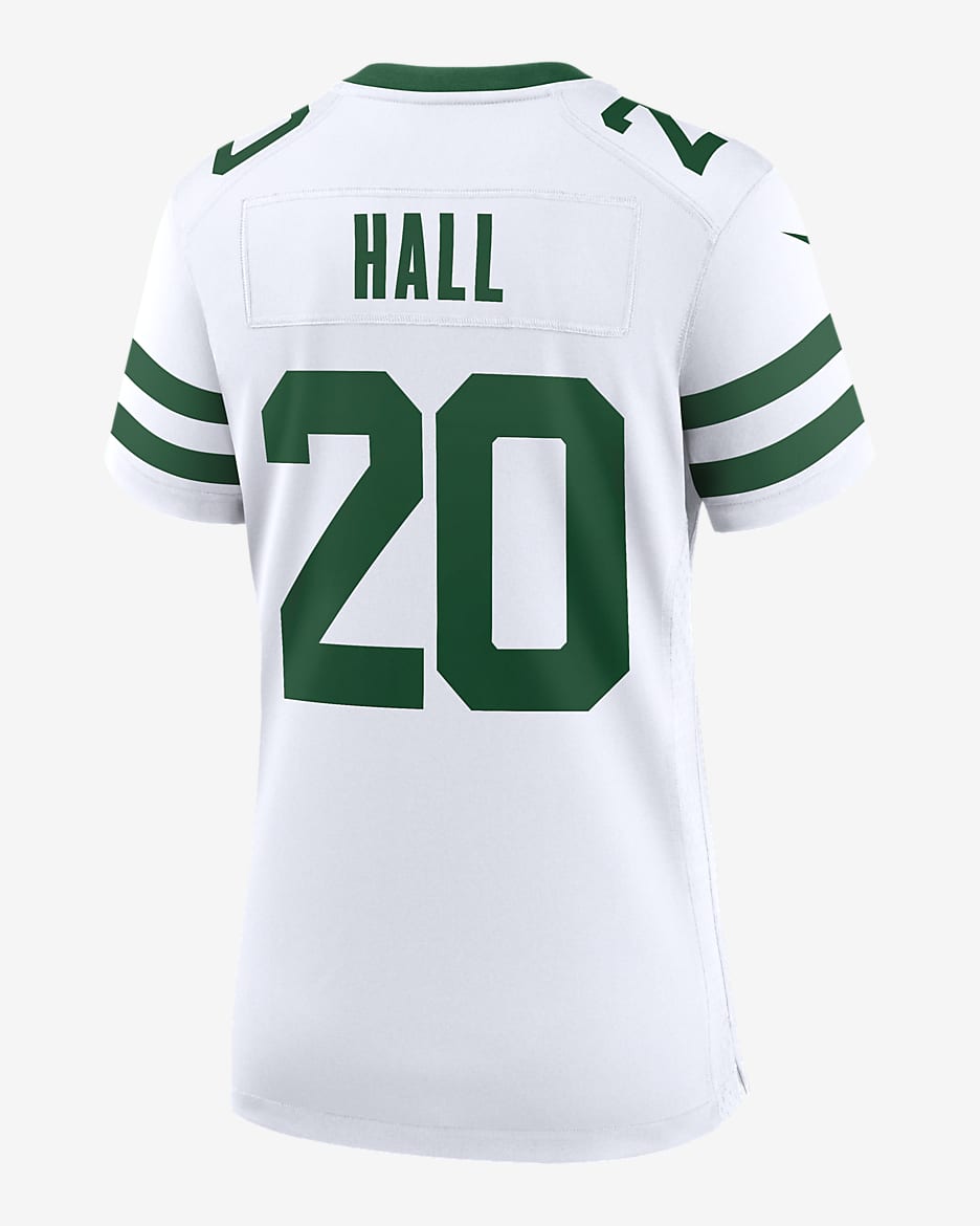 Jersey de fútbol americano Nike de la NFL Game para mujer Breece Hall New York Jets - Blanco