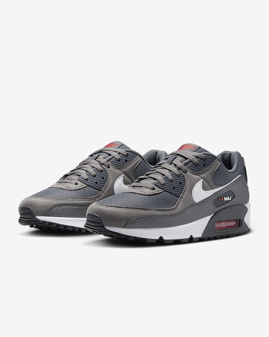 Chaussures Nike Air Max 90 pour Homme - Iron Grey/University Red/Anthracite/Blanc