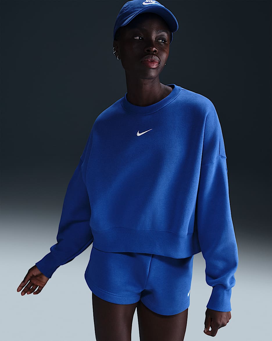 Nike Sportswear Phoenix Fleece Women's Over-Oversized Crew-Neck Sweatshirt - Game Royal/Sail