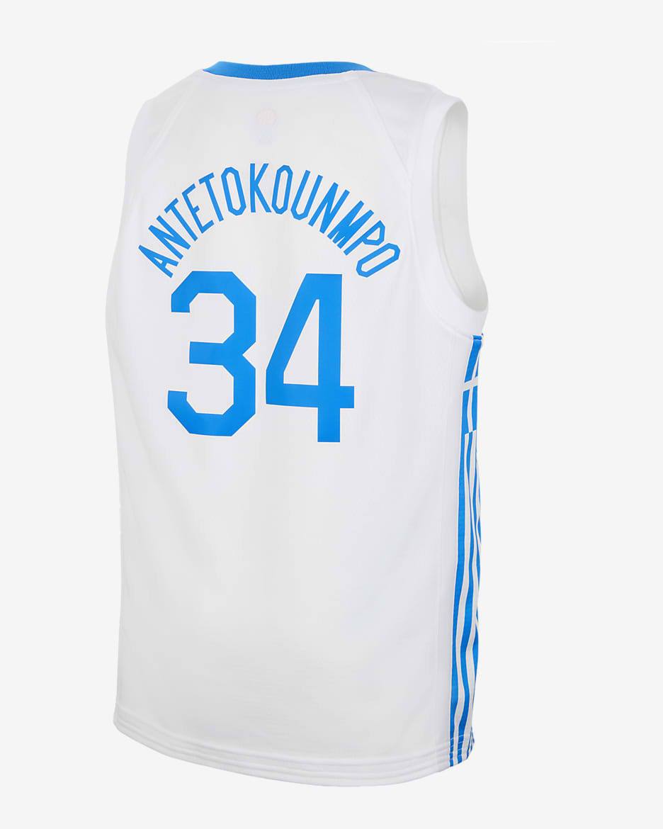 Maillot Nike Basketball Giannis Antetokounmpo Grèce pour ado - Blanc