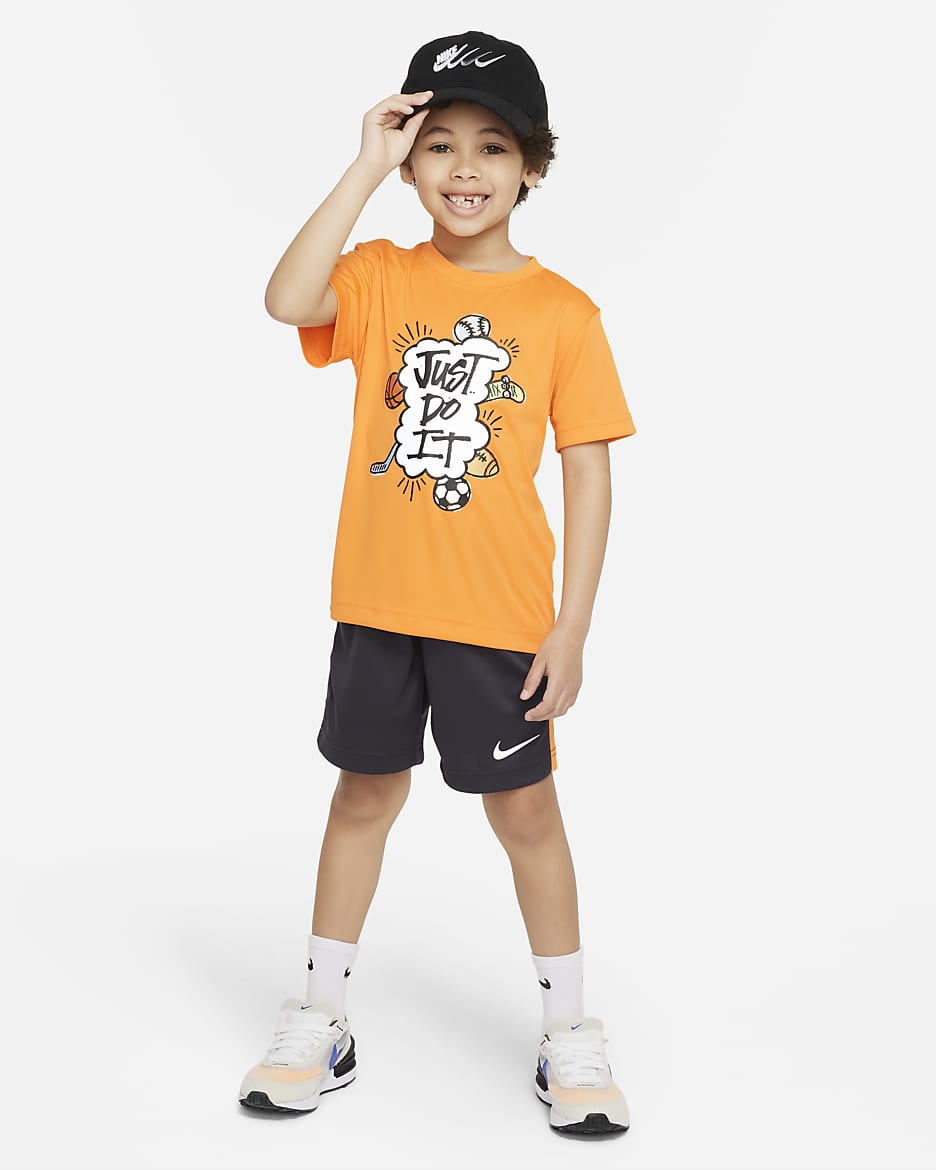 Nike Dri-FIT Blocked Shorts Set Little Kids' Dri-FIT 2-Piece Set - Gridiron
