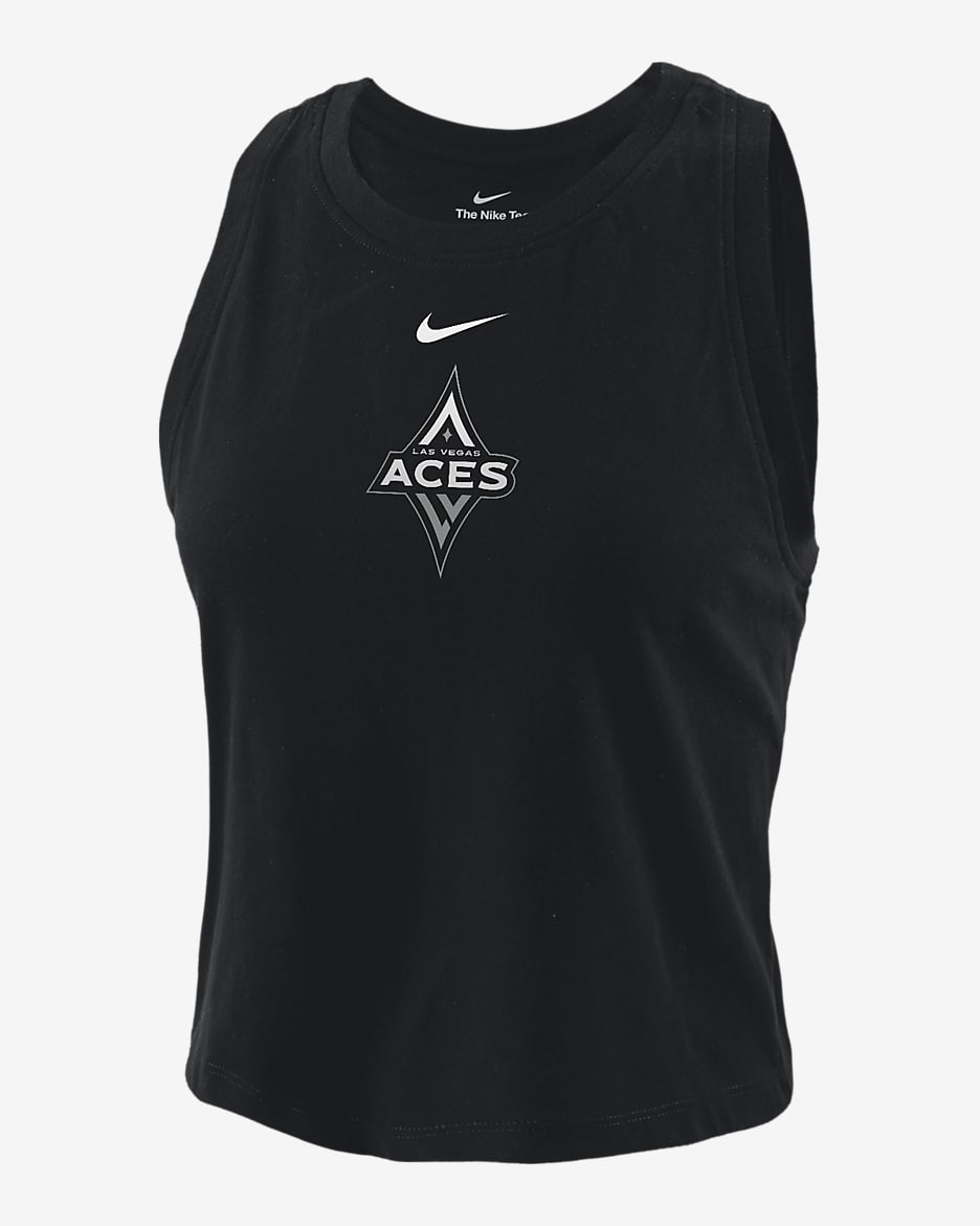 Las Vegas Aces Women's Nike WNBA Cropped Tank Top - Black