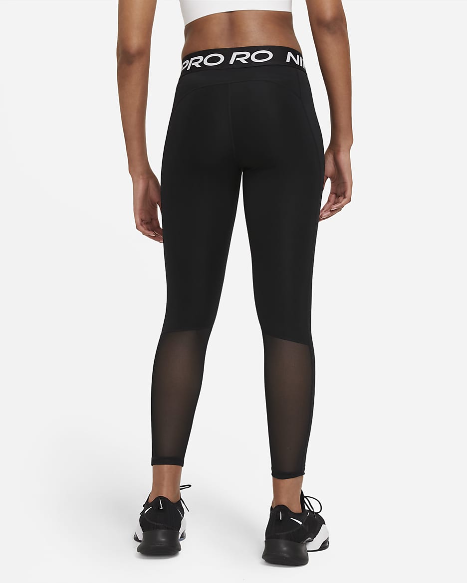 Nike Pro Women's Mid-Rise Leggings - Black/White