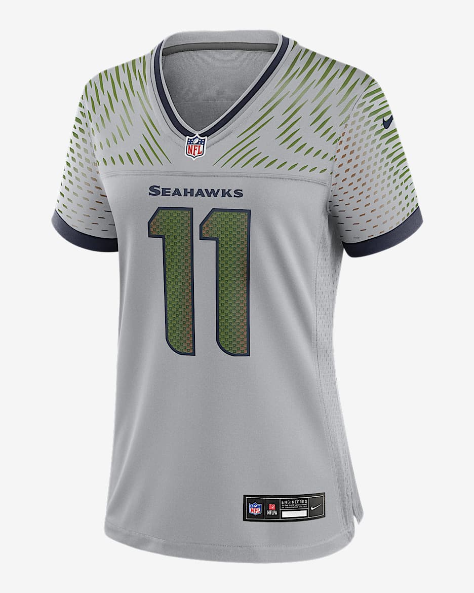 Jersey Nike de la NFL Game para mujer Jaxon Smith-Njigba Seattle Seahawks Rivalries Collection - Gris