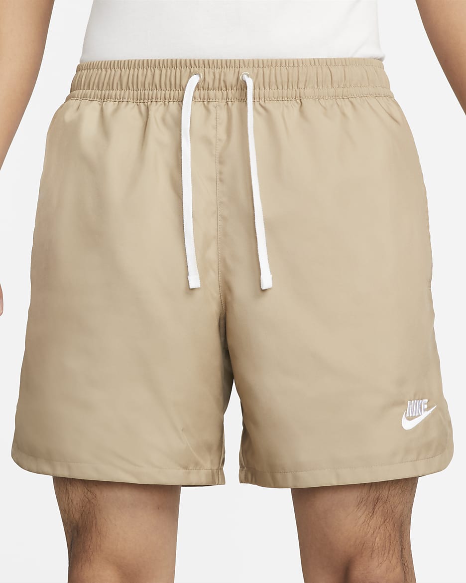 Nike Sportswear Sport Essentials Men's Woven Lined Flow Shorts - Khaki/White