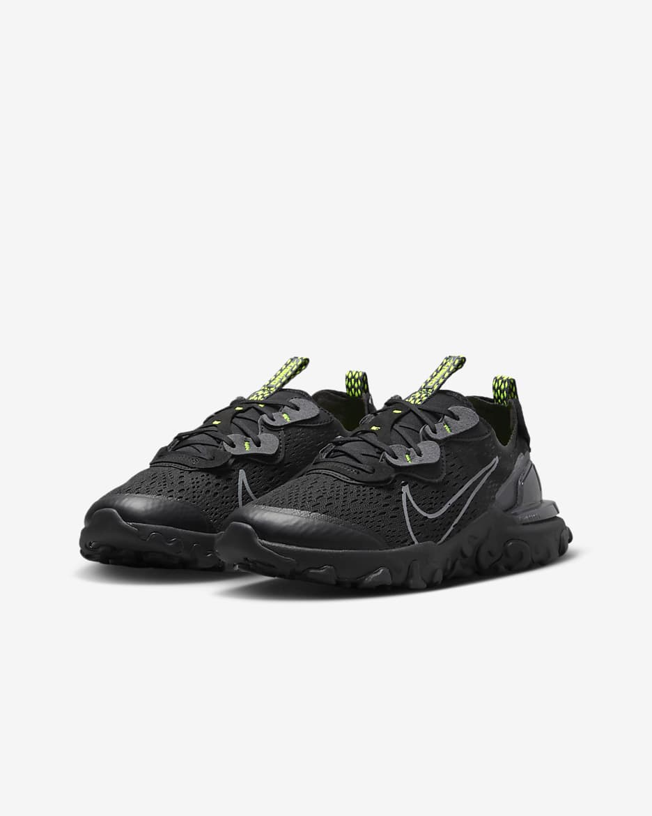 Nike React Vision Schuh für ältere Kinder - Schwarz/Volt/Anthracite/Dark Grey