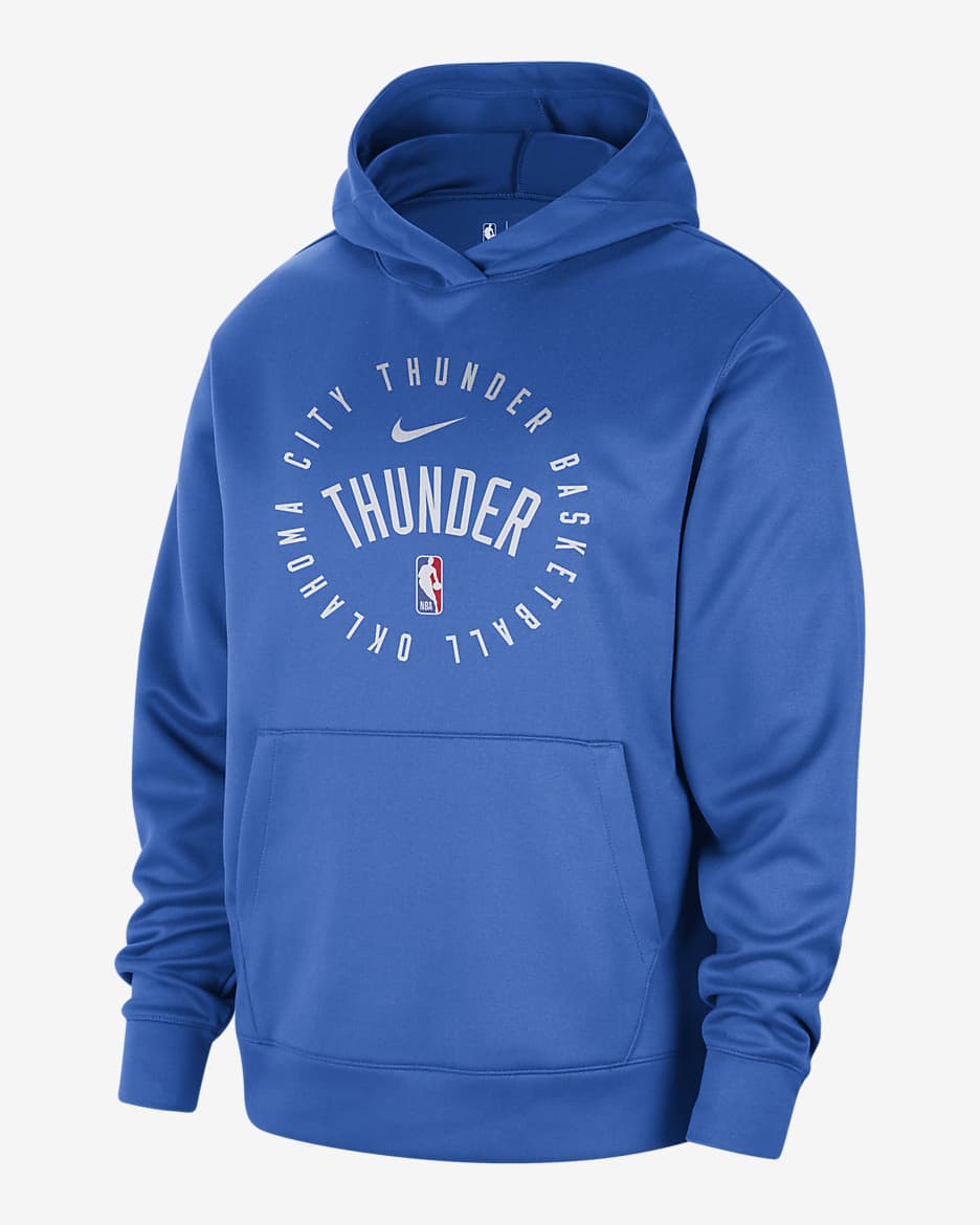 Sudadera con gorro sin cierre de la NBA para hombre Nike Dri-FIT Oklahoma City Thunder Spotlight - Azul señal/Blanco