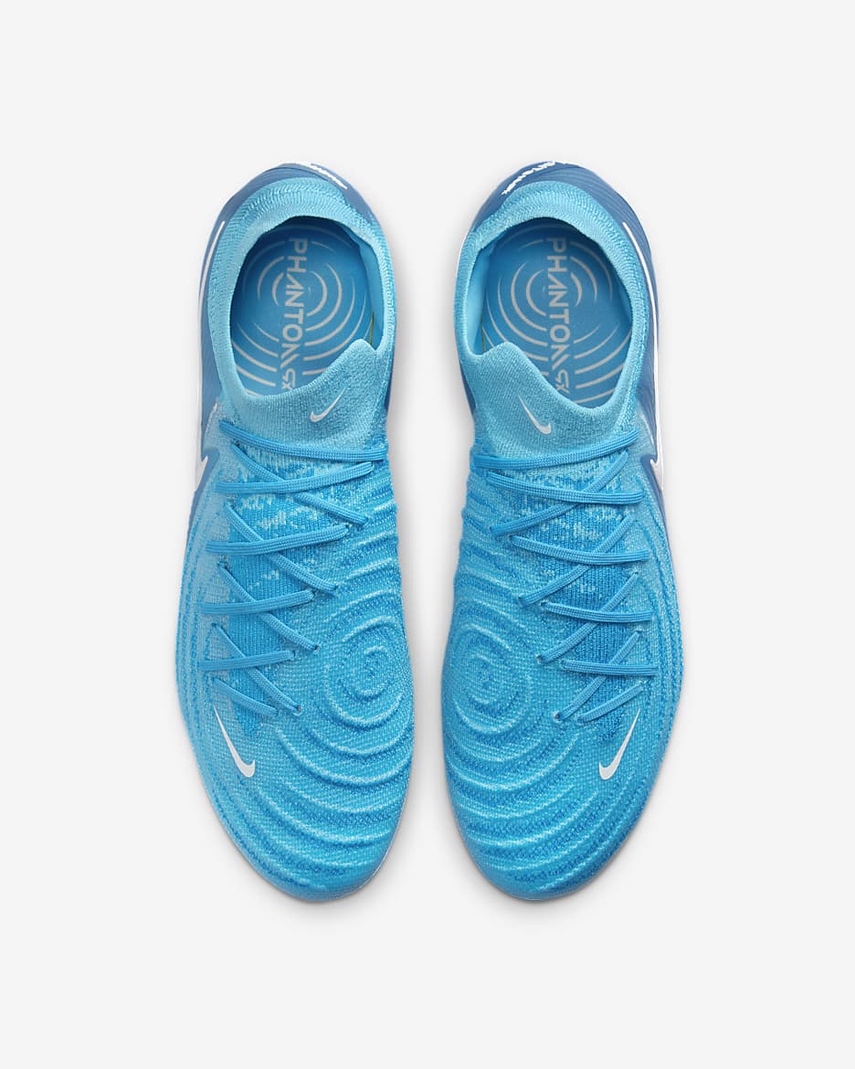 Nike Phantom GX 2 Elite SG alacsony szárú, stoplis futballcipő - Blue Fury/Fehér