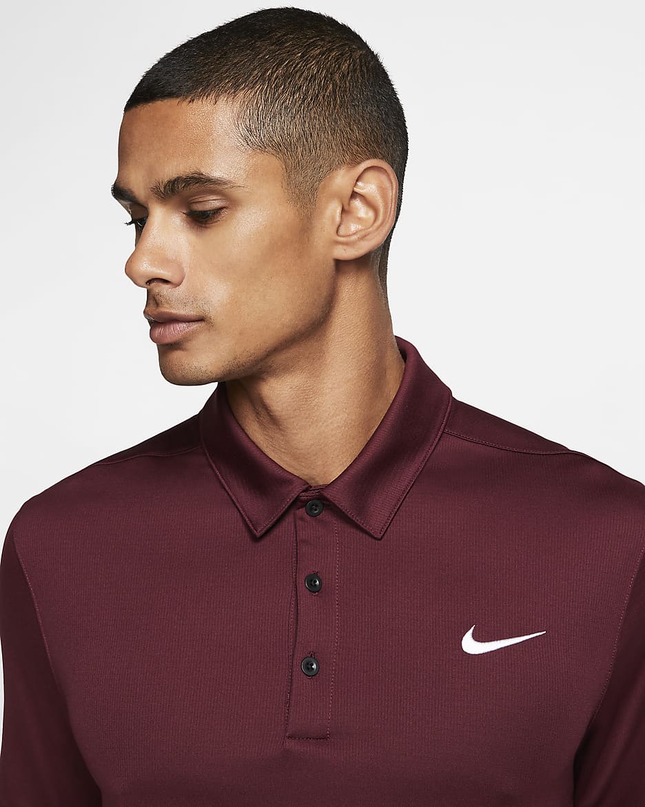 Polo de fútbol para hombre Nike - Castaña intenso/Negro/Blanco