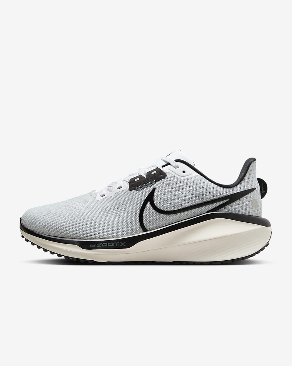 Tenis de correr en pavimento para mujer Nike Vomero 17 - Blanco/Platino puro/Verde vintage/Negro