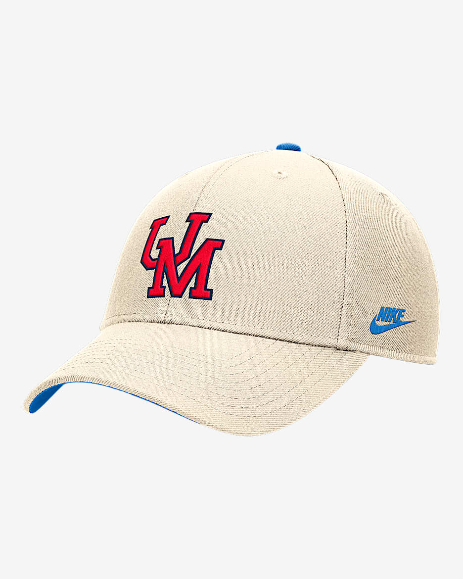Ole Miss Rise Men's Nike College Adjustable Cap - Natural