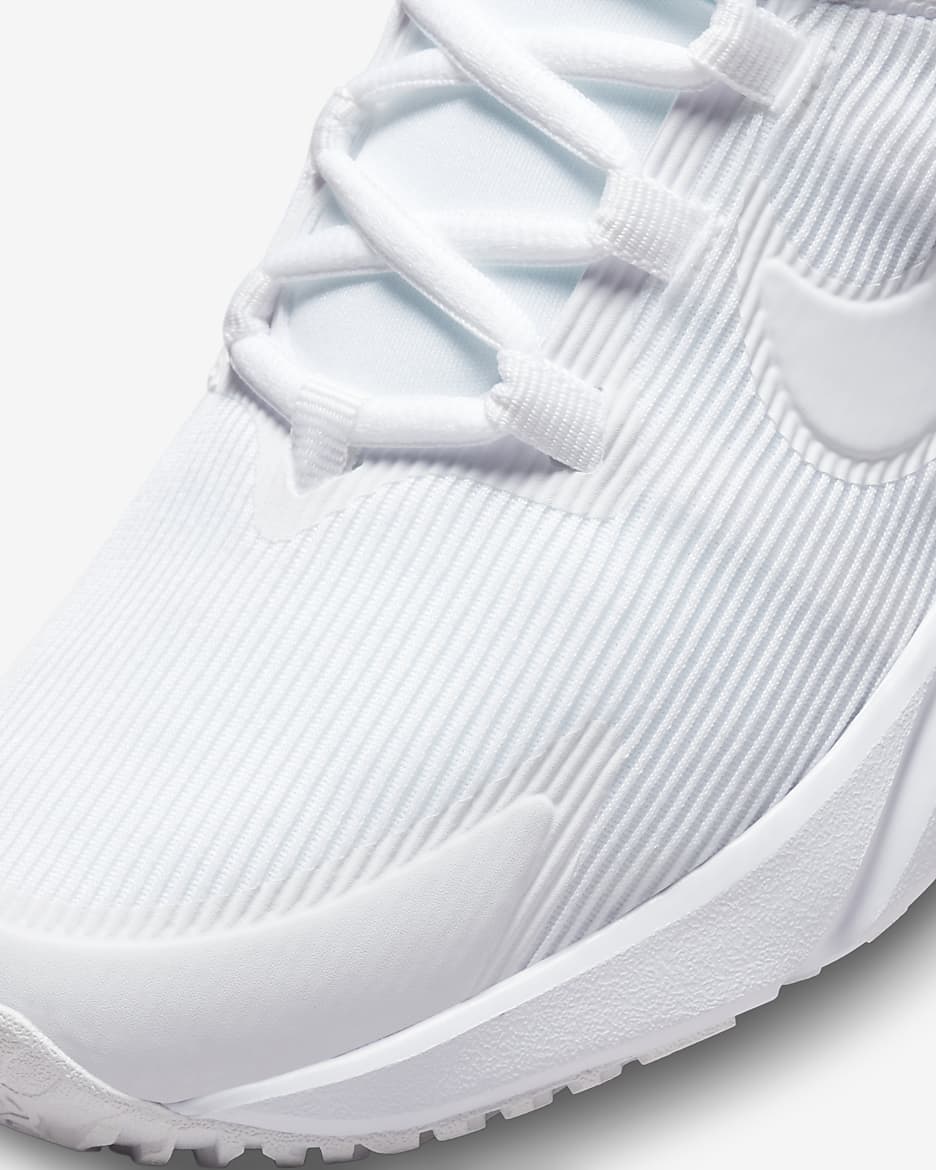 Nike Star Runner 4-løbesko til vej til større børn - hvid/hvid/Pure Platinum/hvid