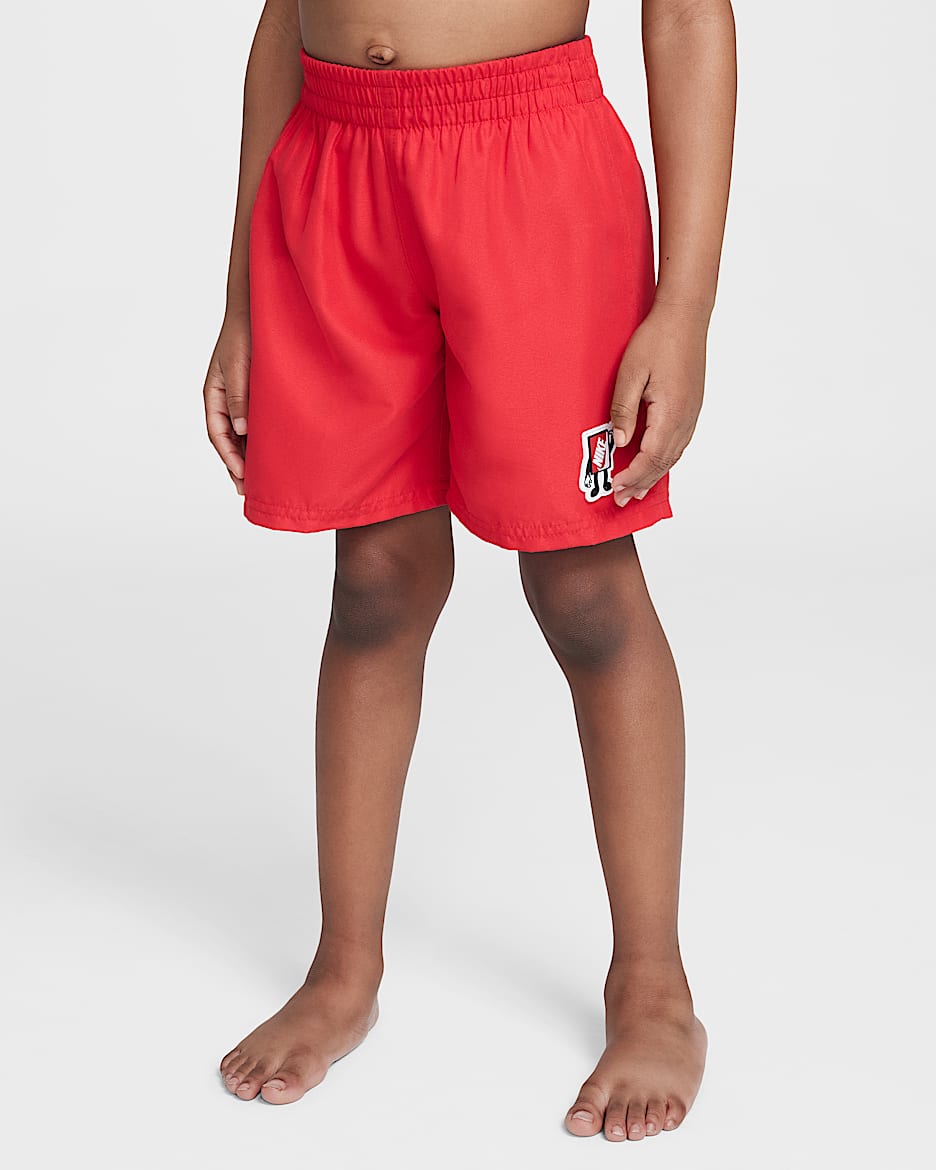 Traje de baño tipo short de voleibol con forro interior de 13 cm Nike Swim Breaker para niños talla pequeña - Rojo universitario