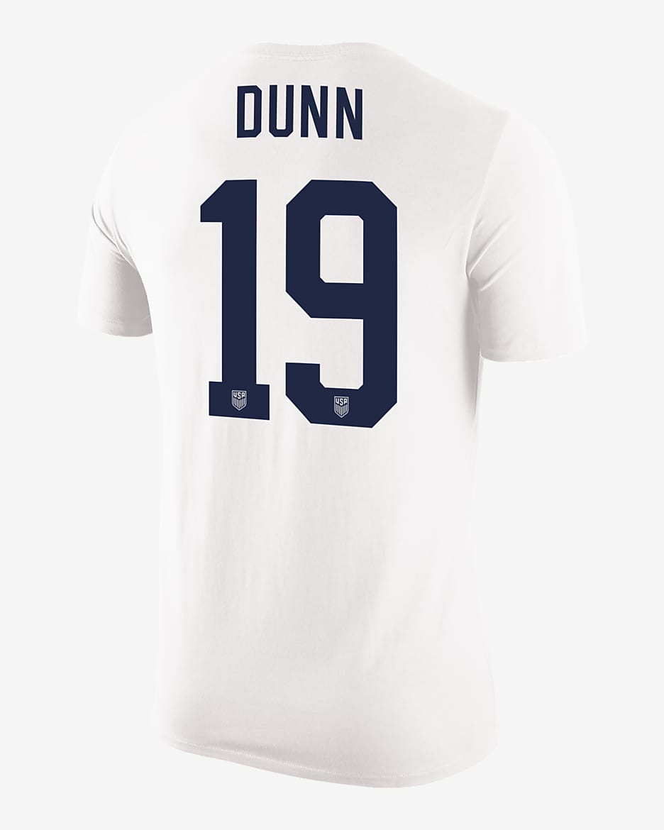 Playera de fútbol Nike para hombre Crystal Dunn USWNT - Blanco