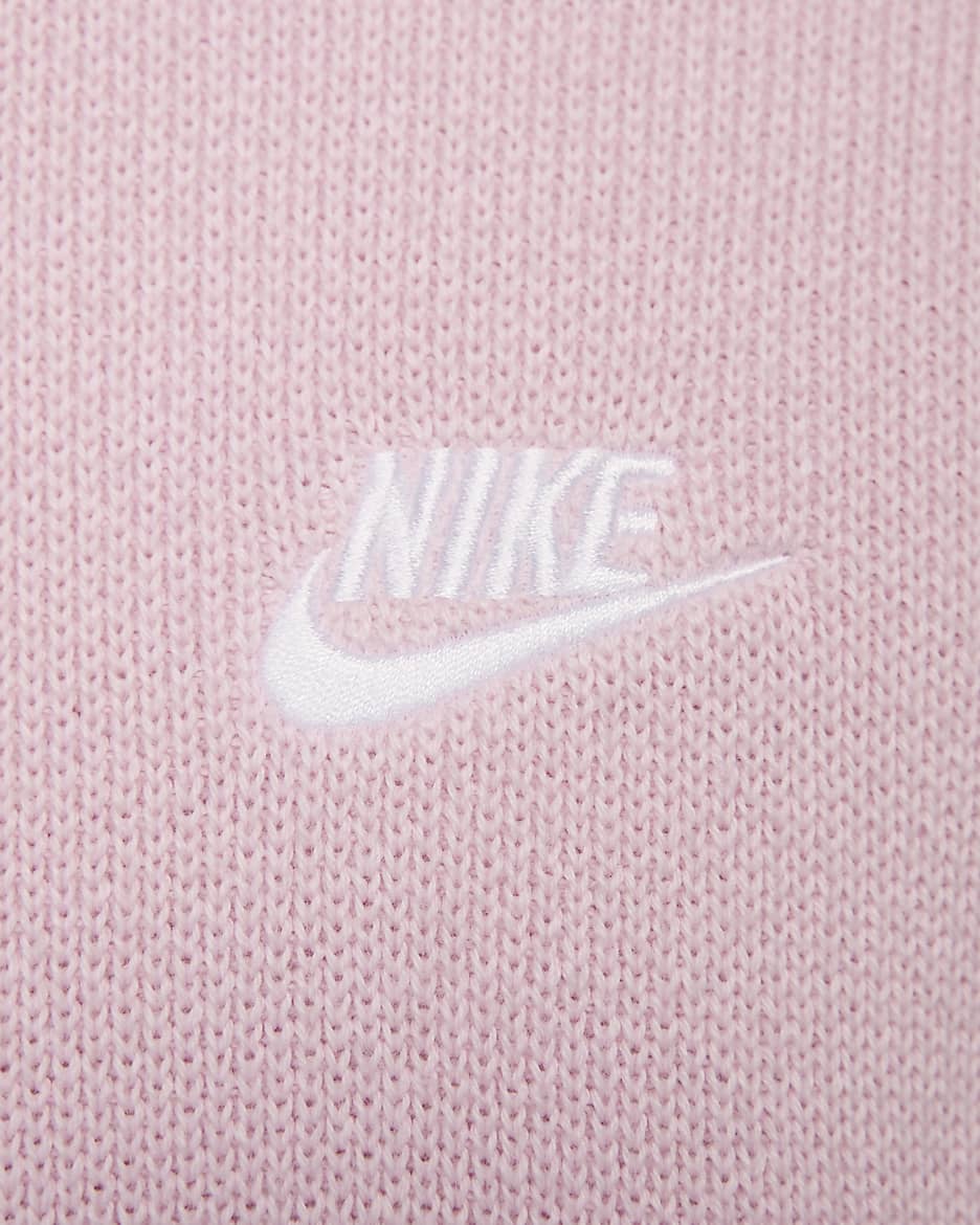 Nike Club Pullover mit Rundhalsausschnitt (Herren) - Pink Foam/Weiß