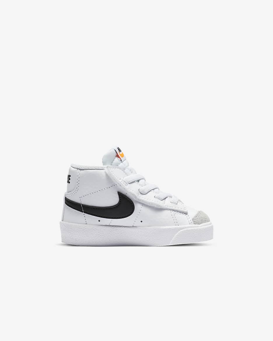 Nike Blazer Mid '77 Baby and Toddler Shoe - White/Total Orange/Black