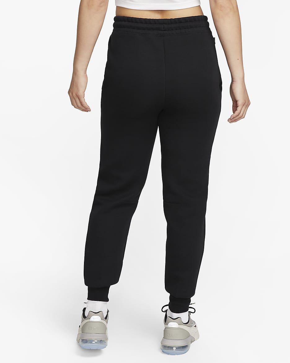 Nike Sportswear Tech Fleece Women's Mid-Rise Joggers - Black/Black