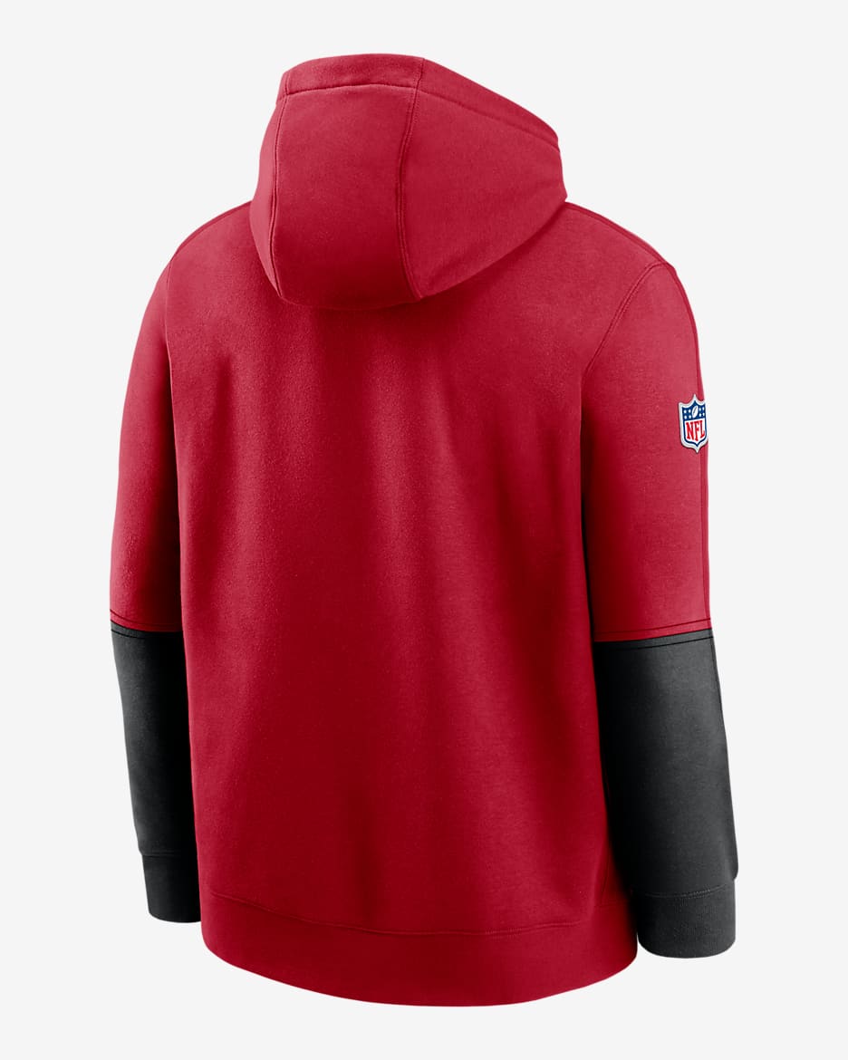 Sudadera con gorro sin cierre Nike de la NFL para hombre San Francisco 49ers Sideline Team Issue Club - Negro