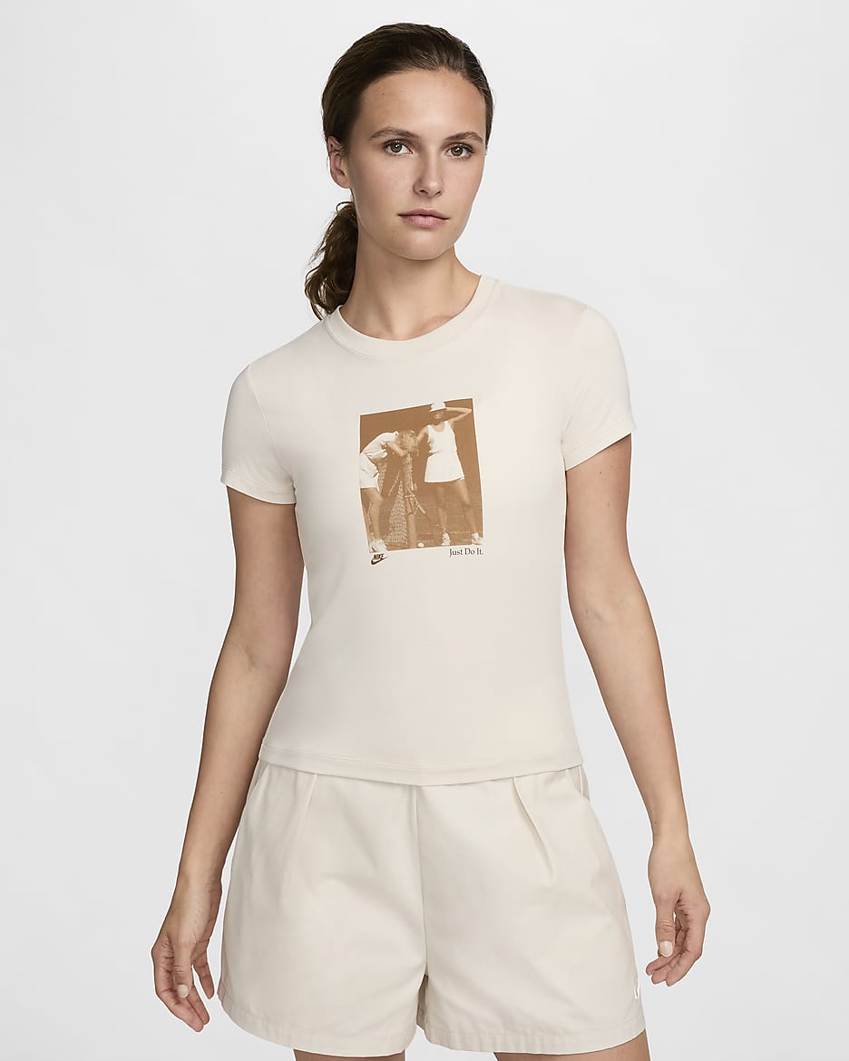 Nike Sportswear Chill Knit Women's T-Shirt - Light Orewood Brown
