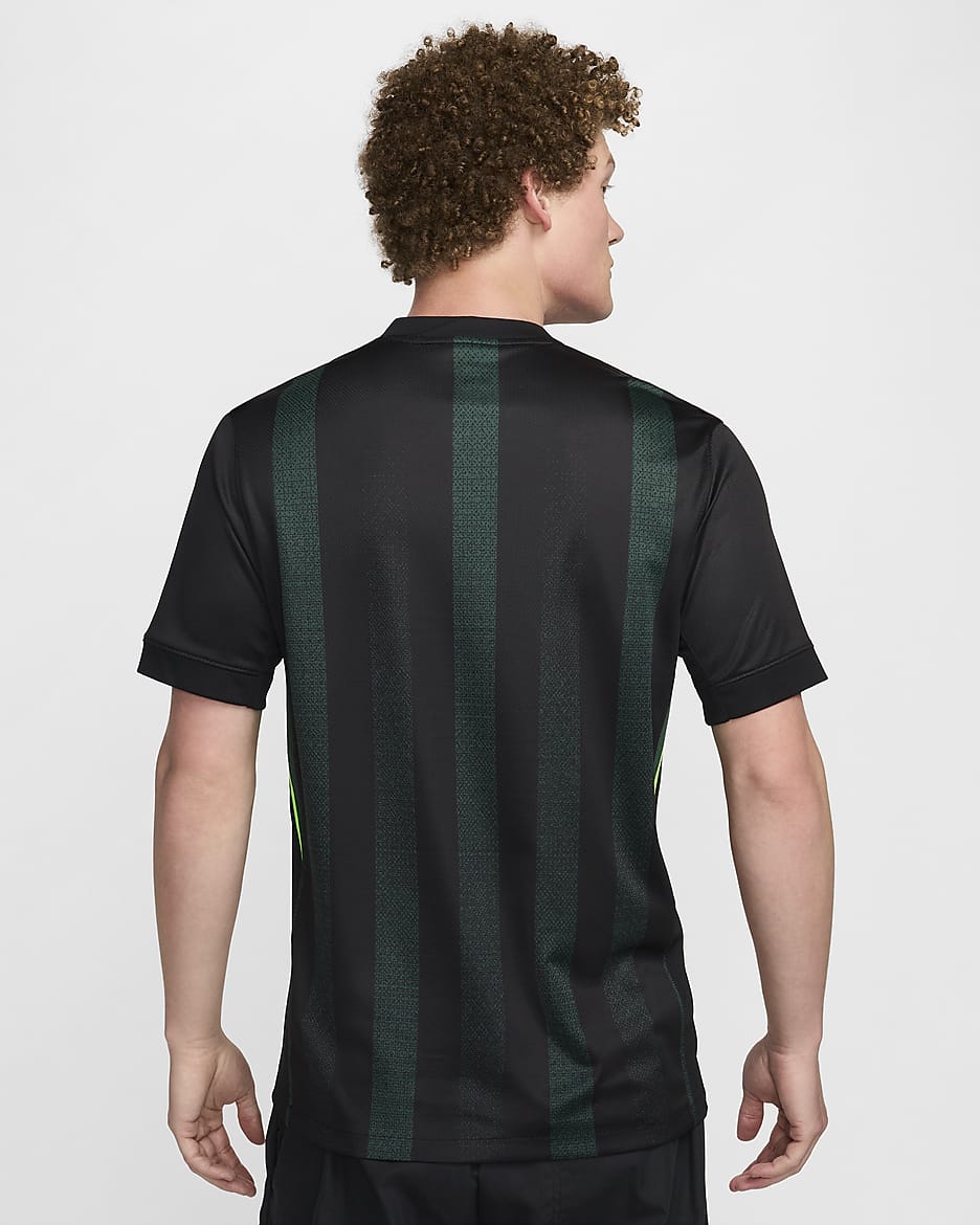 Segunda equipación Stadium VfL Wolfsburgo 2024/25 Camiseta de fútbol de réplica Nike Dri-FIT - Hombre - Negro/Pro Green/Sub Lime