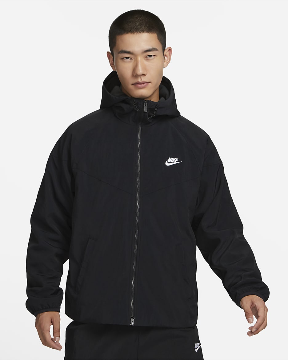 Nike Sportswear Windrunner Men's Loose Hooded Jacket - Black/White
