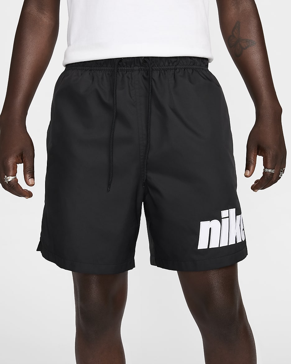 Nike Club Men's Flow Shorts - Black/White