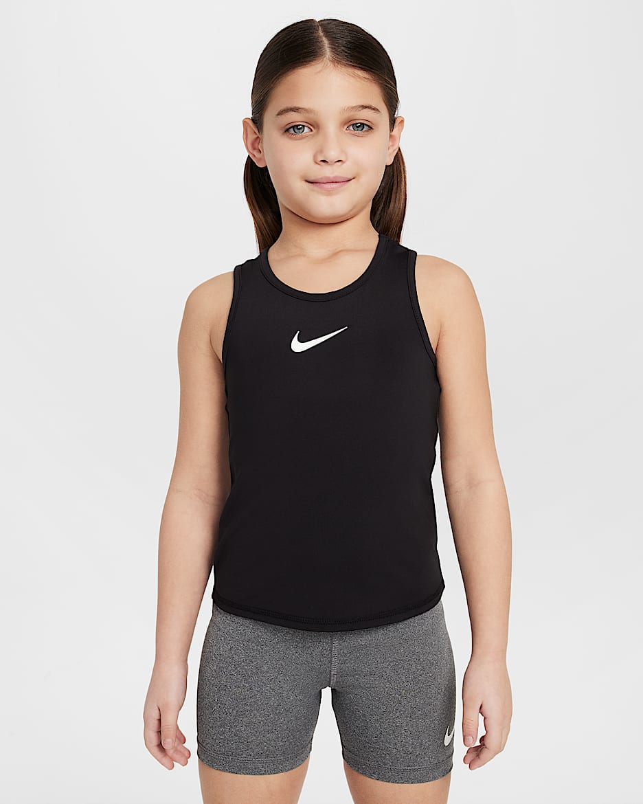 Camisola sem mangas Nike Dri-FIT Pro para criança - Preto