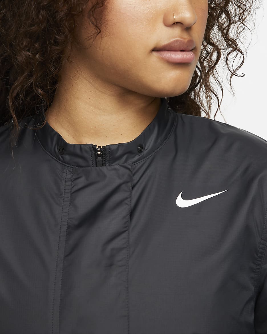 Casaco de golfe Nike Tour Repel para mulher - Preto/Branco