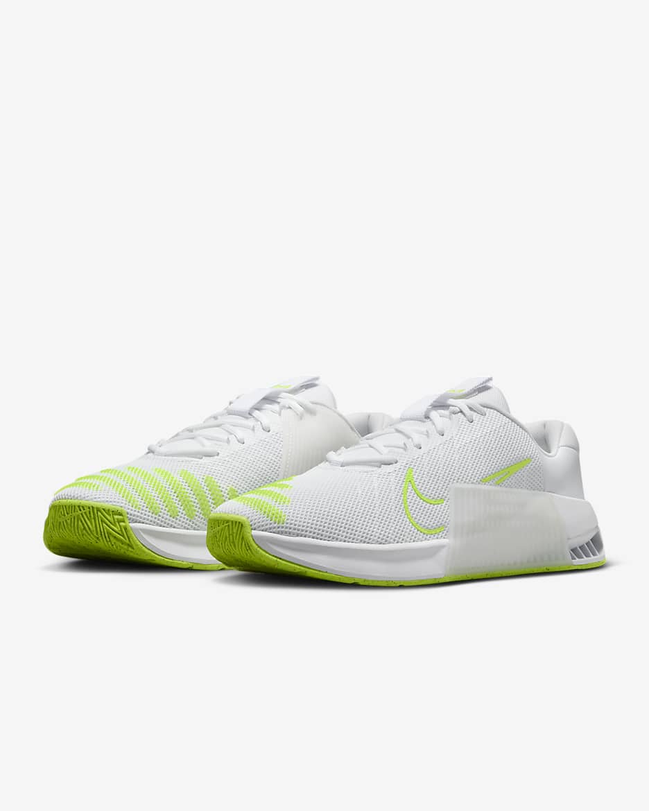 Tenis de entrenamiento para hombre Nike Metcon 9 - Blanco/Blanco/Volt