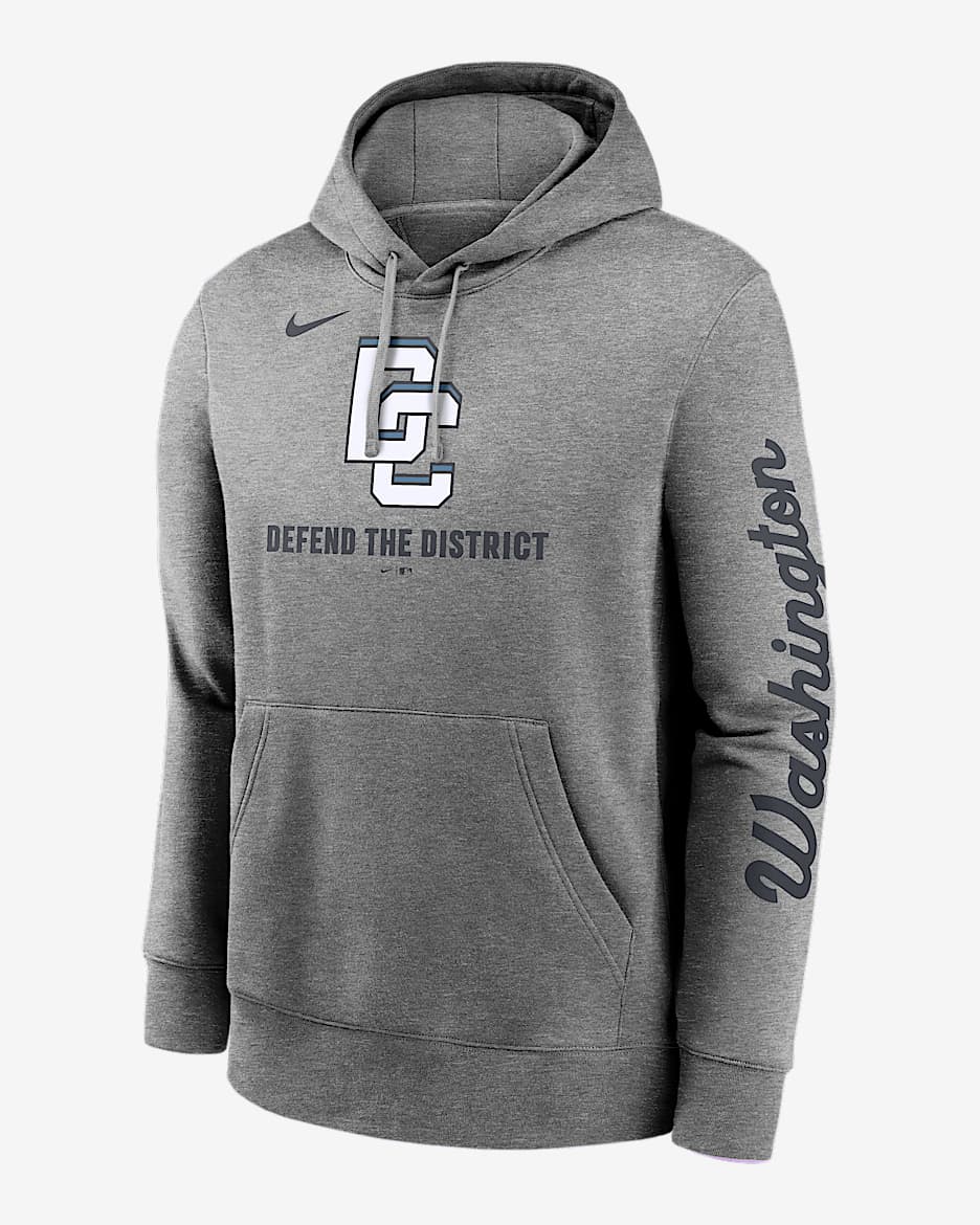 Washington Nationals City Connect Club Men's Nike MLB Pullover Hoodie - Charcoal Heather