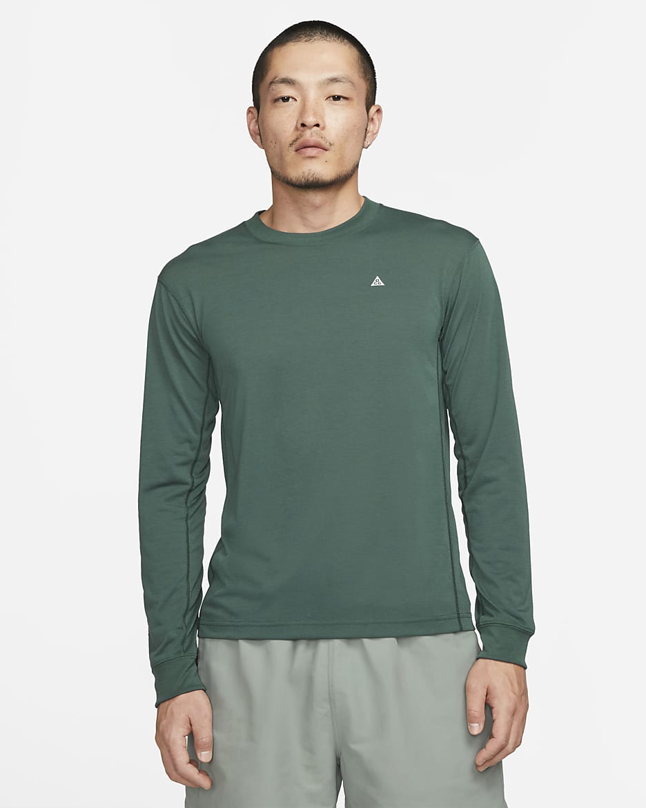 Nike Dri-FIT ACG 'Goat Rocks' Men's Long-Sleeve Top - Faded Spruce/Black/Summit White