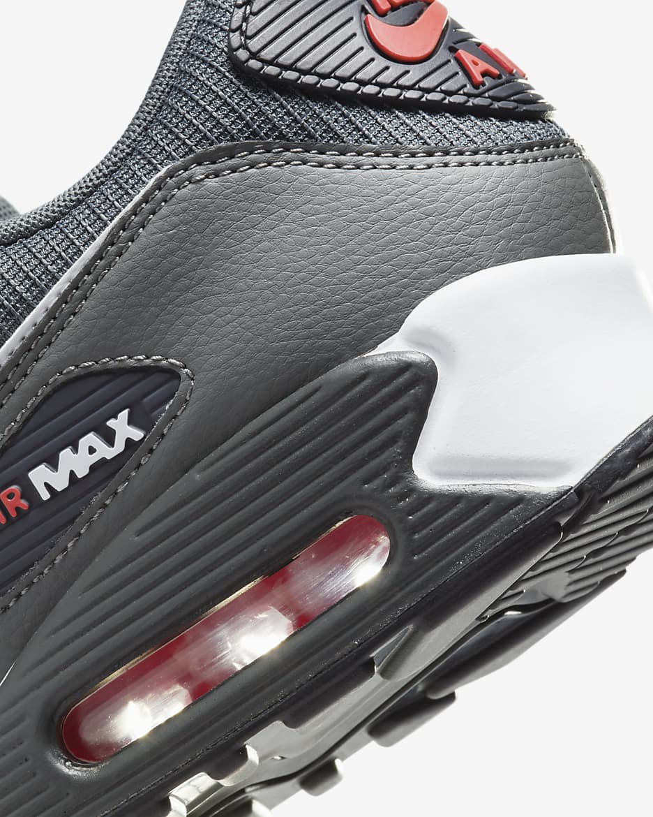 Nike Air Max 90 Herrenschuh - Iron Grey/University Red/Anthracite/Weiß