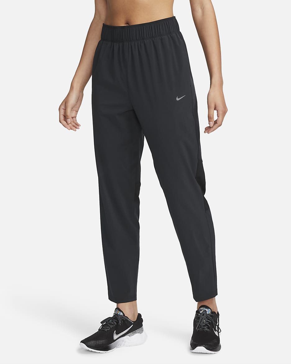 Pantaloni da running a 7/8 a vita media Nike Dri-FIT Fast – Donna - Nero