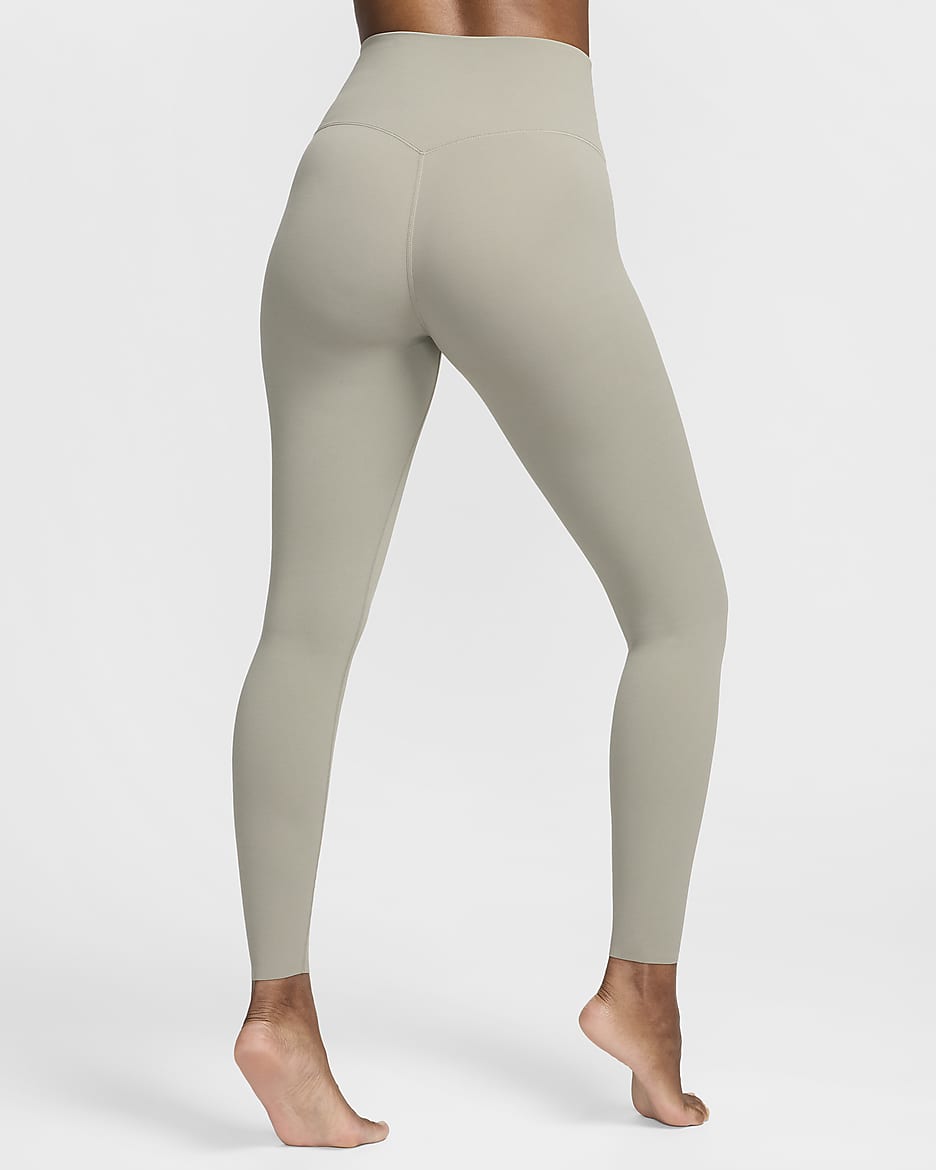 Leggings a todo o comprimento de cintura subida e suporte ligeiro Nike Zenvy para mulher - Light Army/Preto