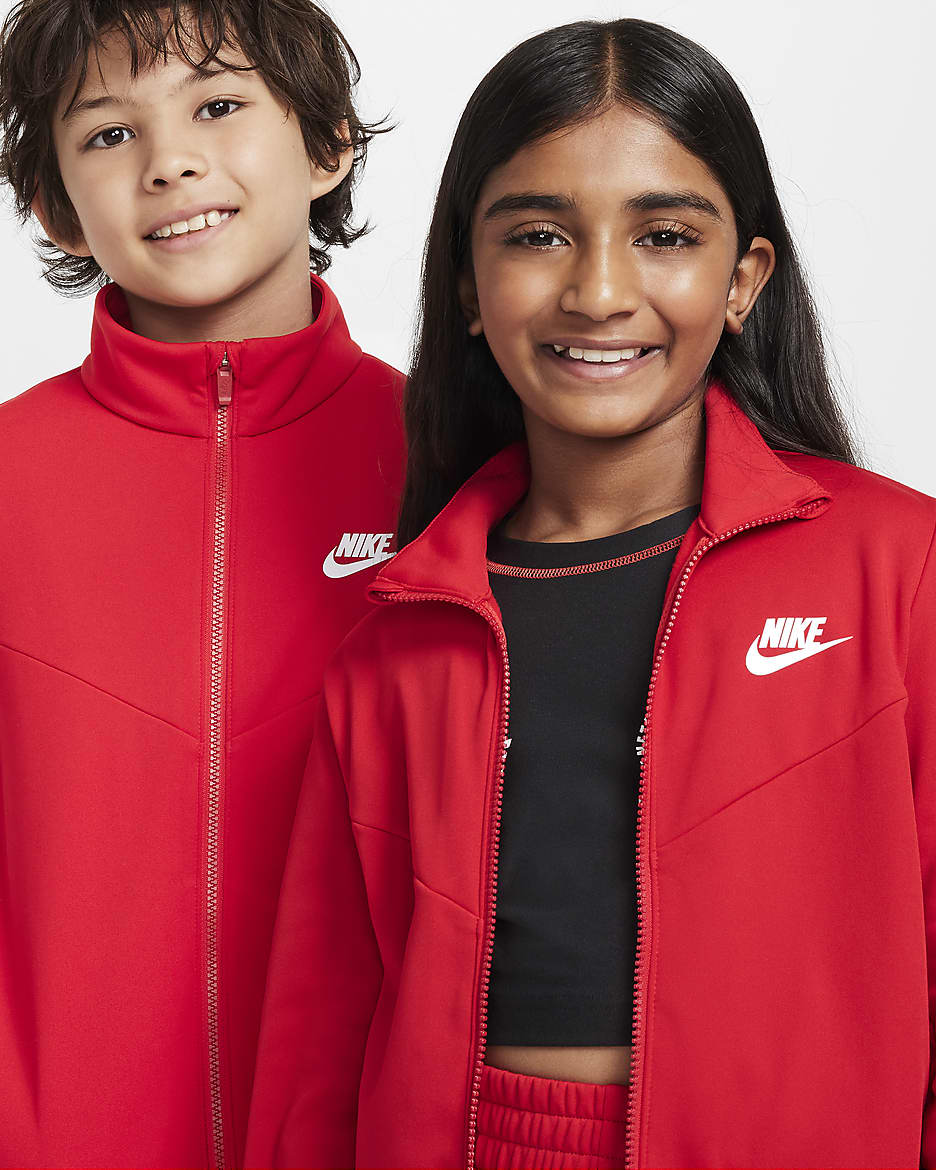 Conjunto de entrenamiento para niños talla grande Nike Sportswear - Rojo universitario/Rojo universitario/Blanco