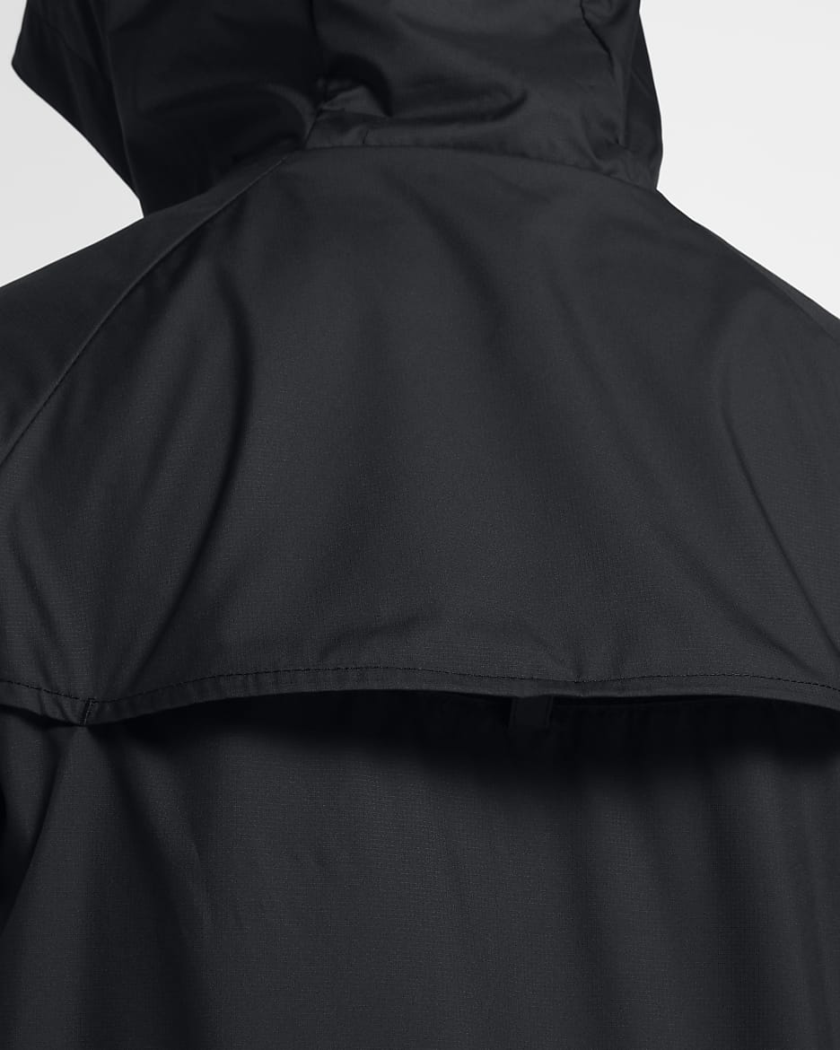 Nike Sportswear Windrunner Kalçaya Kadar İnen Bol Kesimli Genç Çocuk (Erkek) Ceketi - Siyah/Siyah/Siyah/Beyaz