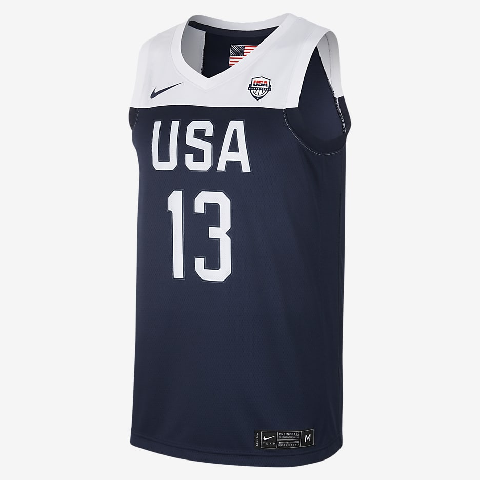 USA Nike (Road) Men's Basketball Jersey - Obsidian