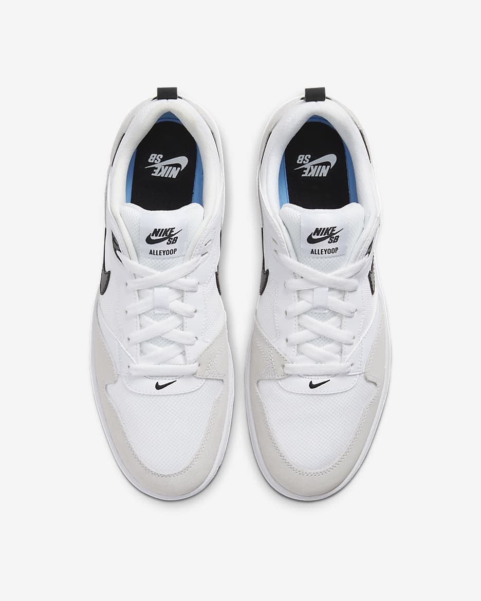 Nike SB Alleyoop Skate Shoes - White/White/Black