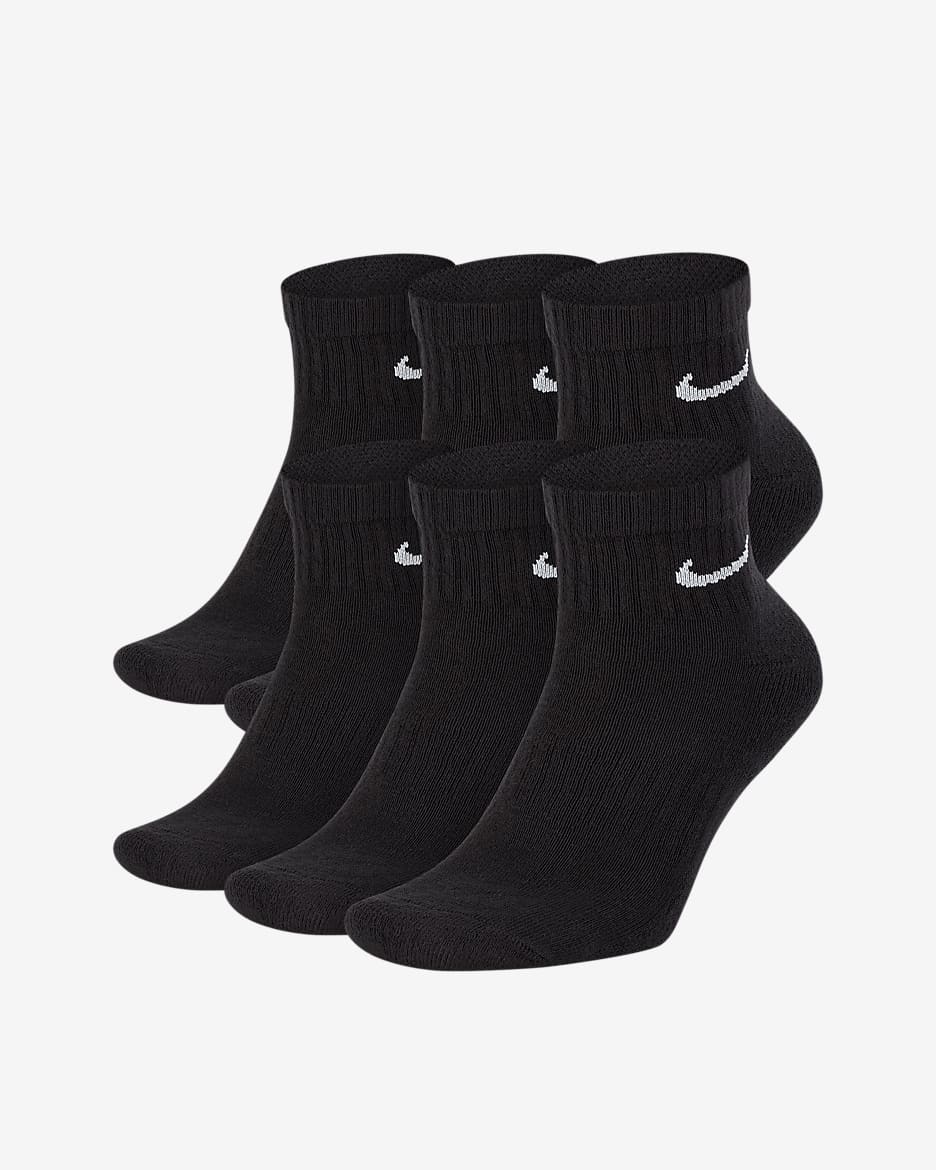 Nike Everyday Cushioned bokazokni edzéshez (6 pár) - Fekete/Fehér