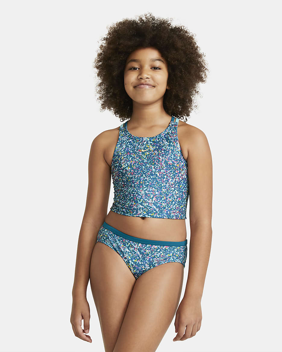 Nike Big Kids' (Girls') Spiderback Bikini Set - Bright Spruce