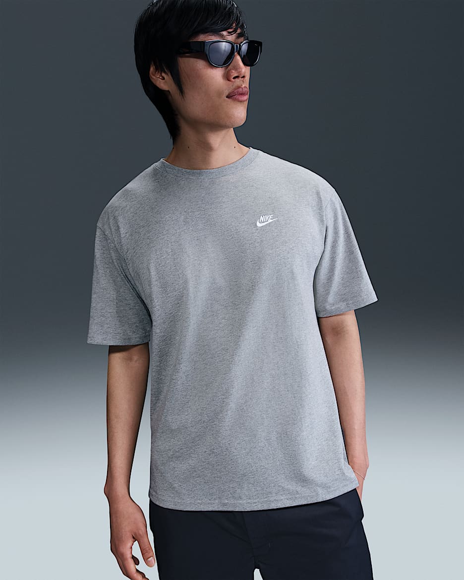 Playera para hombre Nike Sportswear Club - Gris oscuro jaspeado