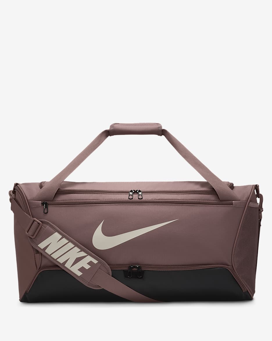 Nike Brasilia 9.5 Training Duffel Bag (Medium, 60L) - Smokey Mauve/Black/Light Orewood Brown